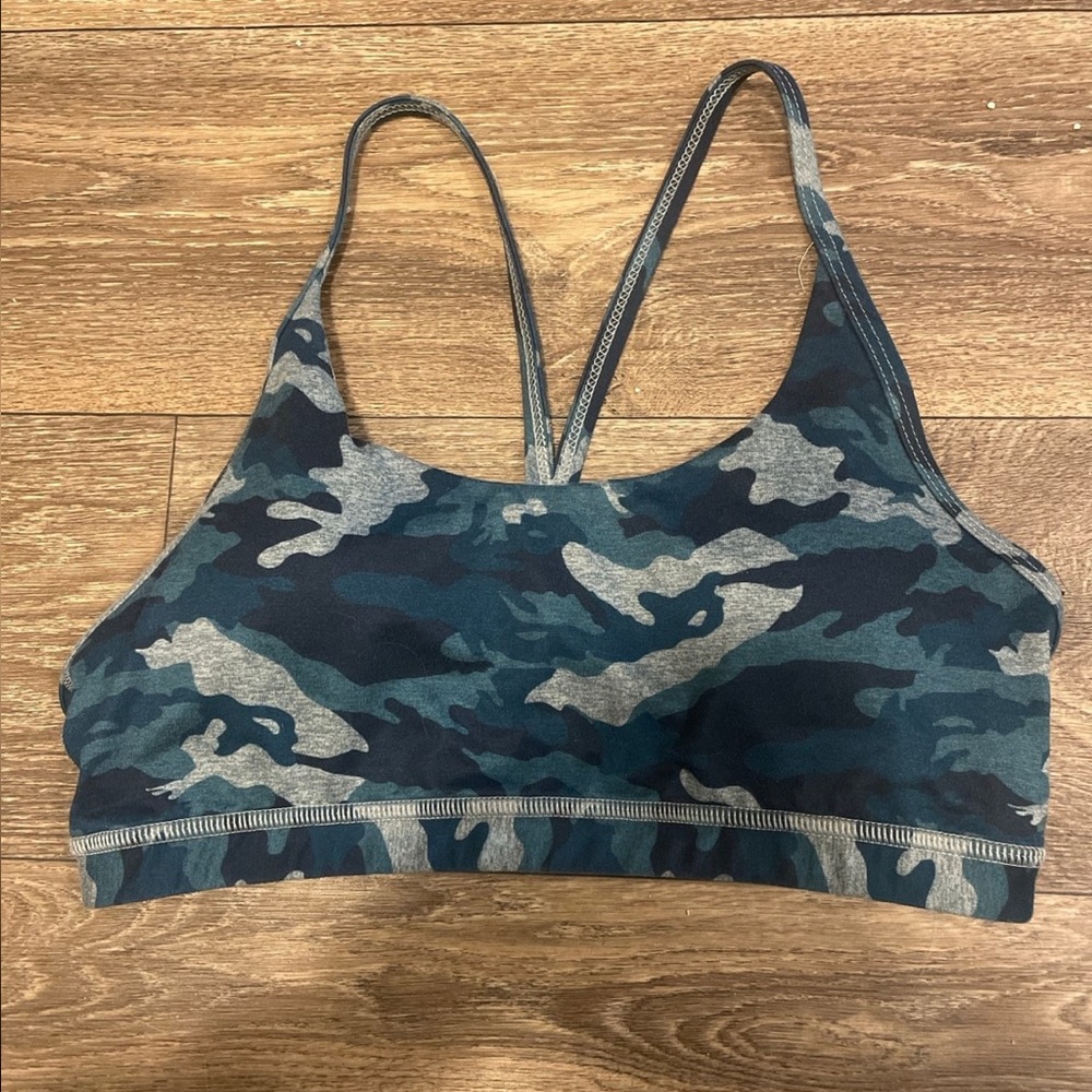FLEO Women's Camouflage Bralette - Blue/Gray